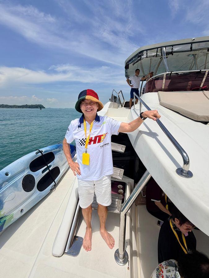 Edufarm Golden Years Club private yacht outing to Lazarus Island